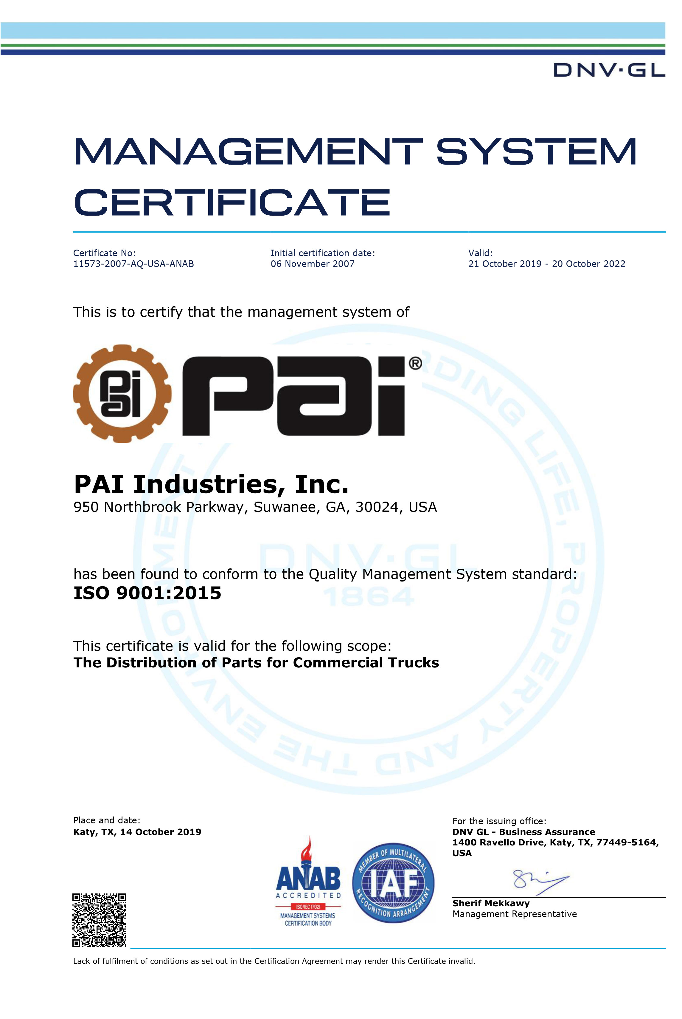ISO90012015 Certificate thru 10202022